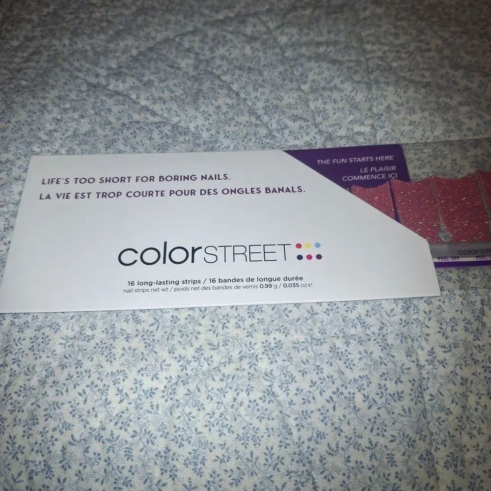 Color Street Glitter Pink Nail Strips - Cyber Pink